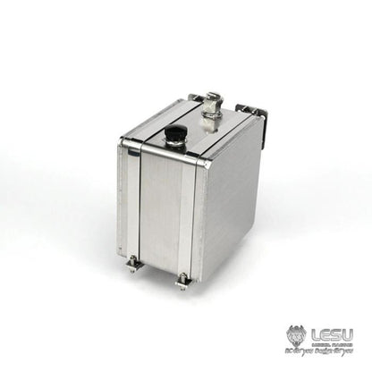 LESU G-6107 1/14 Truck Model Square Stainless Steel Welded Hydraulic Tank Tamiya Truck Model Upgrade Modification or DIY