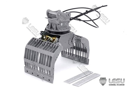 LESU 1/14 engineering vehicle model toy full metal hydraulic excavator modification upgrade quick release hydraulic gripper attachment