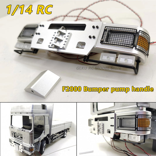 JX Model Metal Bumper Upgrade Modification Parts for RC 1/14 F2000 Tamiya Diger Engineering Dump Truck Tractor Truck Model Toy