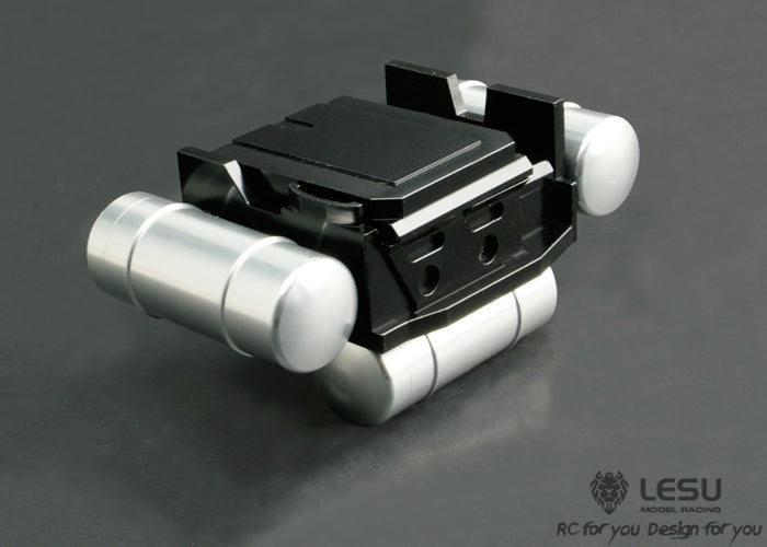 1/14 truck Tamiya tractor G-6061 simulation battery box gas tank DIY mud head modification wiring LESU