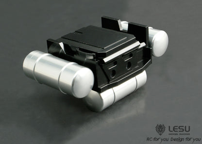 1/14 truck Tamiya tractor G-6061 simulation battery box gas tank DIY mud head modification wiring LESU
