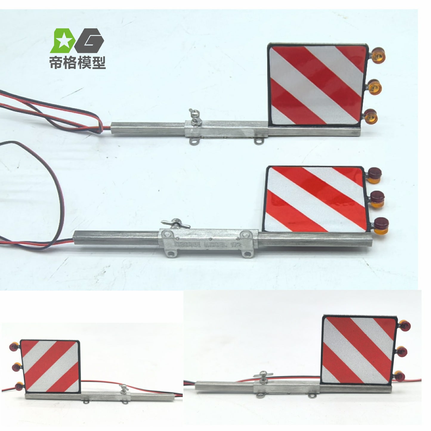 DG Model Tamiya 1/14 Tow Truck Width Indicator, Warning Sign, Trailer Light