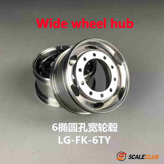 scaleclub 1/14 Tamiya tractor truck dump truck metal upgrade wheel 6 oval hole type