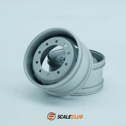 Scaleclub 1/14 Tamiya tractor truck dump truck classic 10 large round hole aluminum alloy wheel hub