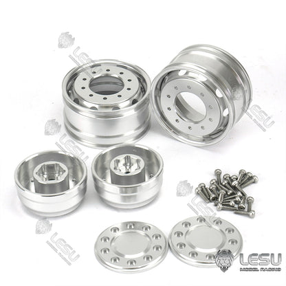 LESU 1/14 Tamiya tractor truck dump truck model aluminum alloy 10 holes front wide wheel hub W-2041