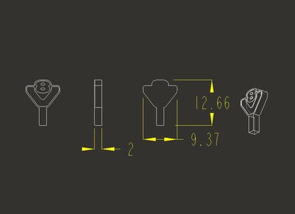 DG RC Tamiya 1/14 V8 Truck Emblem (56352) for MAN 620 Model (Dashboard Light)