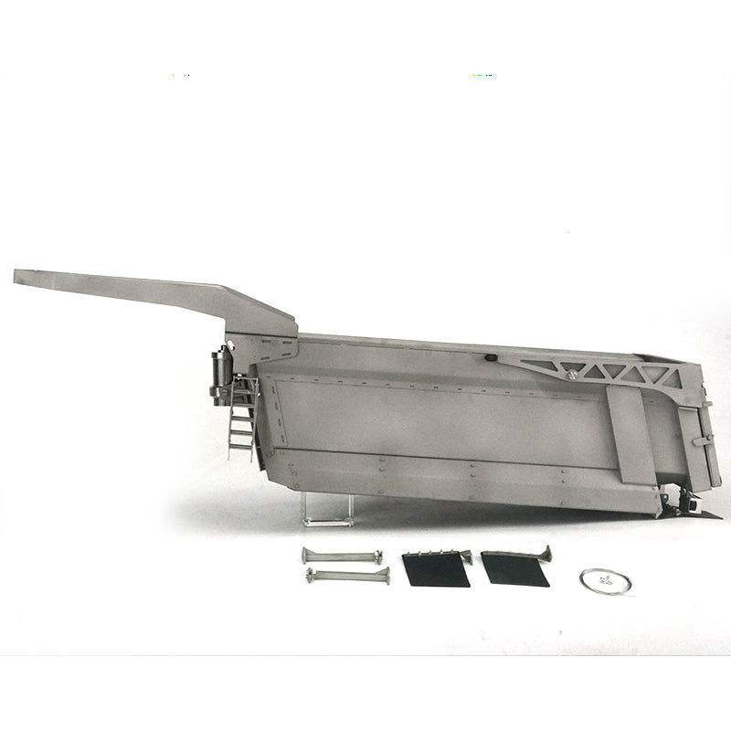 LESU 1/14 Tamiya truck remote control model toy hydraulic front cylinder 8*8 dump truck modified metal container