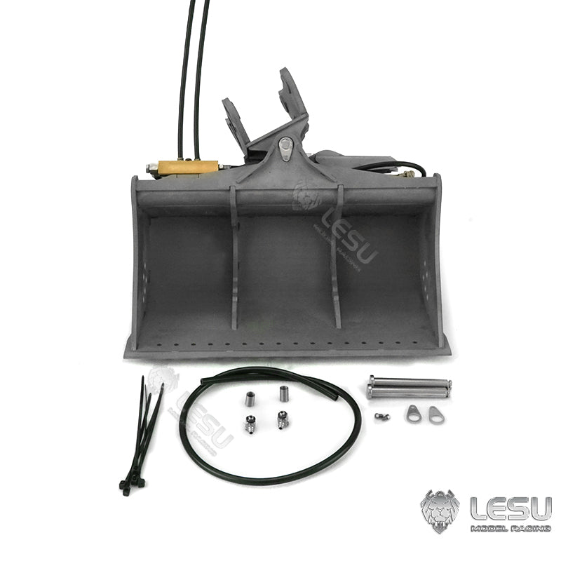LESU 1/14 Engineering Machinery Model Excavator ET35 Modified Quick Release Tool Hydraulic Tilt Bucket Attachment