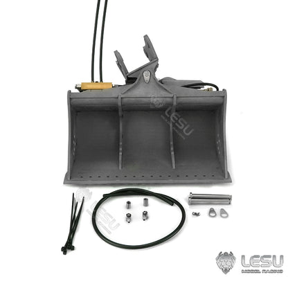 LESU 1/14 Engineering Machinery Model Excavator ET35 Modified Quick Release Tool Hydraulic Tilt Bucket Attachment