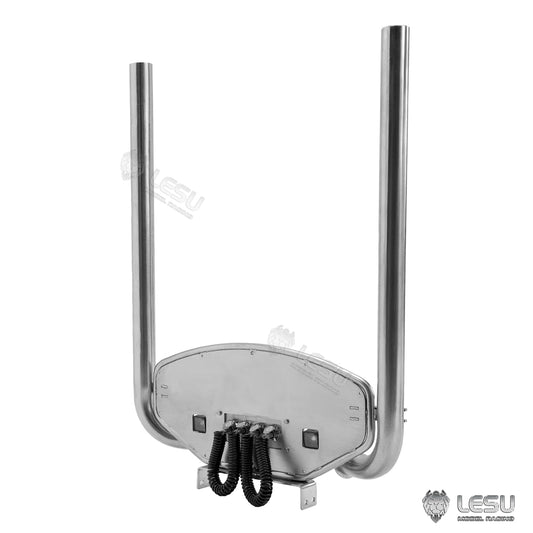 LESU1/14 Tamiya tractor truck DIY modified car model exhaust pipe assembly double hole chimney