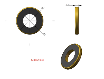 CUT engineering model hydraulic system M3M5 sealing gasket combination gasket instead of nylon gasket