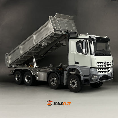 Scaleclcub Model RC 1/14 Mercedes Arocs 8x8 3-way Hydraulic Dump Truck Model