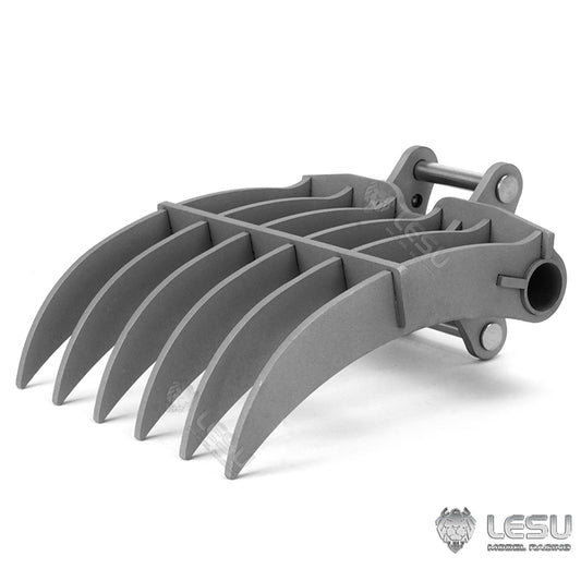 LESU 1/14 simulation hydraulic excavator PC360, wheel excavator, small short tail modified quick-detach metal rake bucket accessories