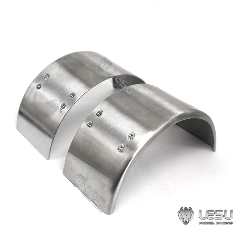 1/14 Simulation Truck Sand Plate Container Semi-trailer Mud Head Dump Truck Trailer Stainless Steel Metal Fender LESU