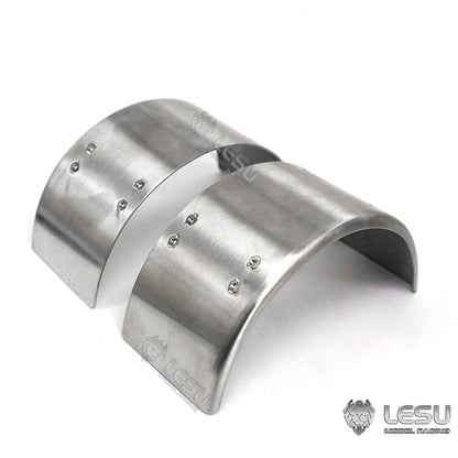 1/14 Simulation Truck Sand Plate Container Semi-trailer Mud Head Dump Truck Trailer Stainless Steel Metal Fender LESU