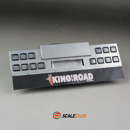 Scaleclub European truck style tail beam 14 square lights for RC Tamiya LESU 1/14 tractor truck toy model parts