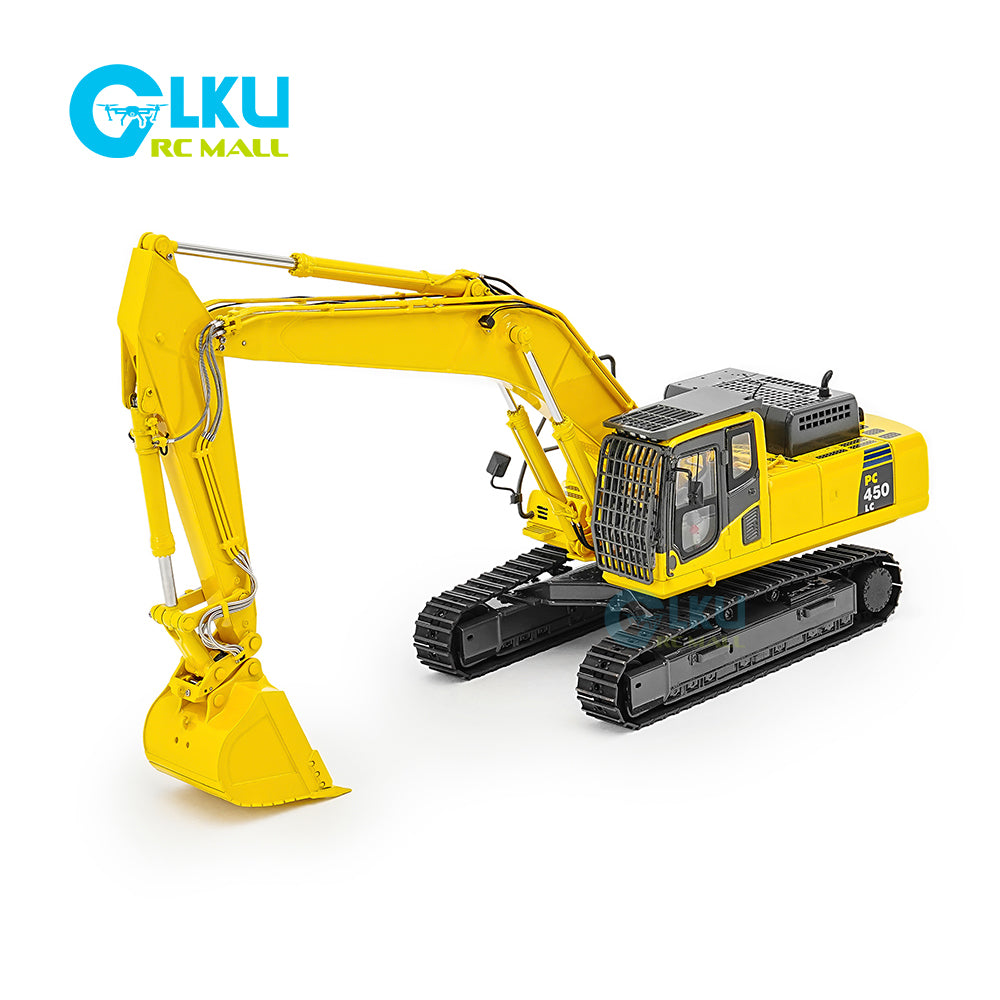 1/50 Desktop Electric Komatsu PC450 Metal Simulation Remote Control Screw Excavator Model