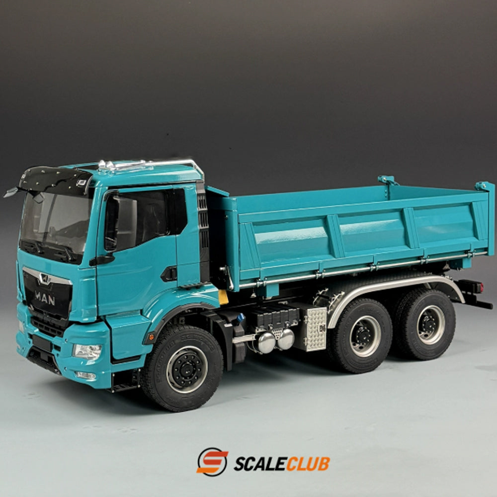 SCALECLUB 1/14 MAN TGS Mud Head Three-way Hydraulic Dump Full Metal Remote Control Truck Model