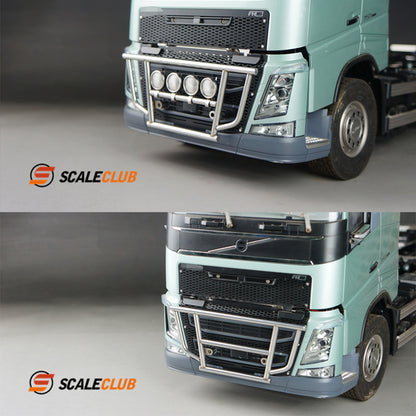 Scaleclub Model for Tamiya LESU 1/14 RC Truck Model Toy Metal Front Bumper with Light Upgrade Parts or DIY Modified Parts