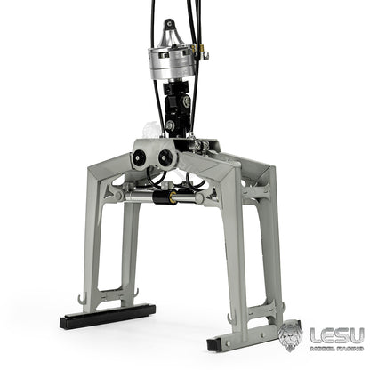 LESU 1/14 Truck Remote Control Model Metal Toy Hydraulic Roll-on/Roll-off Crane Full Unloading Truck LS-A0047 Brick Clamp