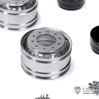 1/14 truck model toy aluminum alloy simulation front wheel hub W-2018-C modified Tamiya accessories LESU