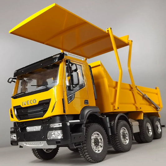 MD Model 1/14 Electric Remote Control Car Iveco 8X4 Dump Truck Engineering Truck