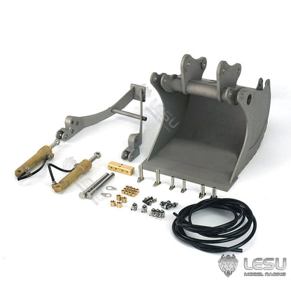 LESU 1/14 Engineering Hydraulic Excavator CAT 374F Modified Quick Change Hydraulic Grab Bucket Attachment