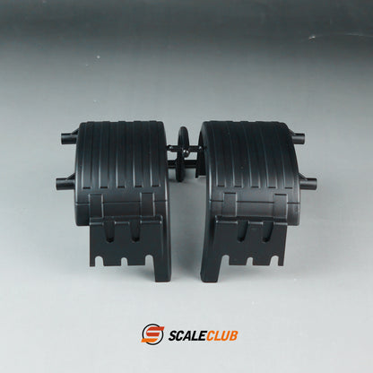 Scaleclub Tamiya 1/14 truck tractor with single axle, double axle, single load, fenders