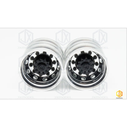 JXmodel Tamiya 1/14 tractor truck dump truck metal narrow wheel hub 10 small round hole aluminum alloy rim