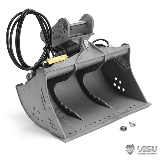 LESU 1/14 Engineering Hydraulic Excavator CAT 374F Modified Quick Release Tool Hydraulic Tilt Bucket Attachment