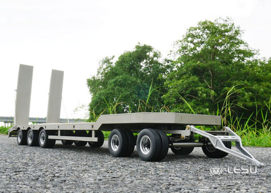 LESU 1/14 Tamiya tractor truck dump truck metal small wheel full trailer engineering trailer LS-A0001