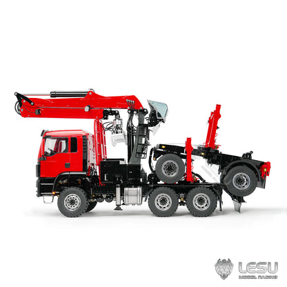 LESU 1/14 Truck-Mounted Log Grabber with Rotating Hydraulic Timber Crane - Simulation Engineering Vehicle LS-Z0073