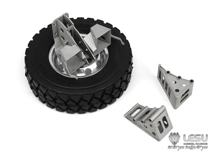1/14 truck spare tire rack wheel anti-slip set G-6152 Tamiya mud head DIY tractor model LESU