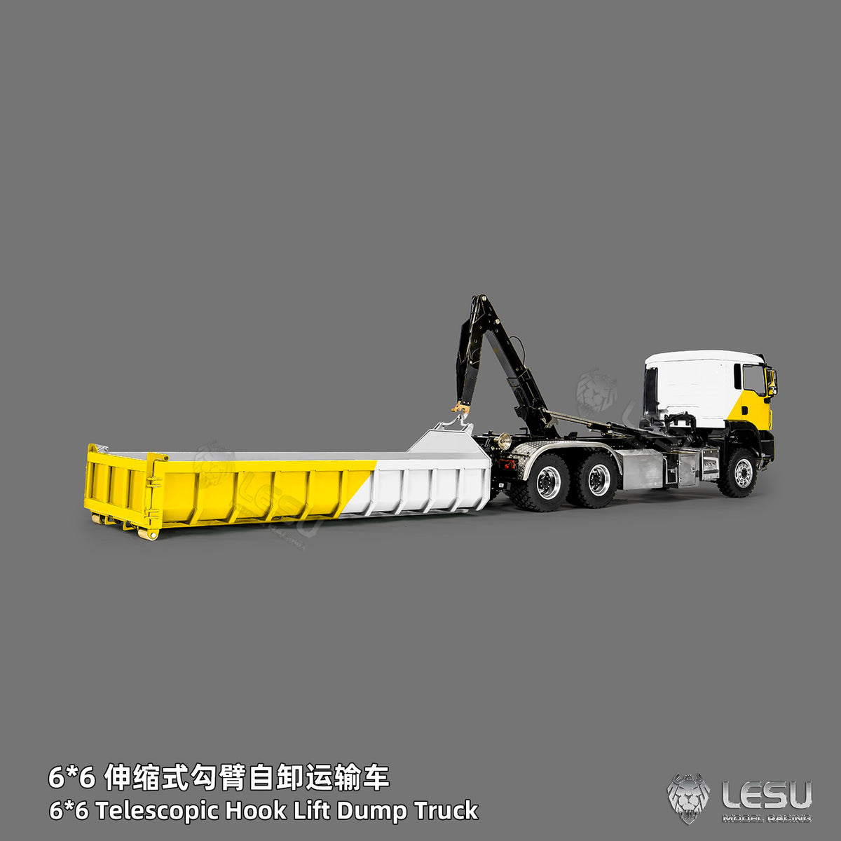1/14 TGS 6×6 Telescopic Full‑Dump Roll‑Off Truck, 1‑Pump 5‑Spool Valve V2.0, LESU LS‑Z0094