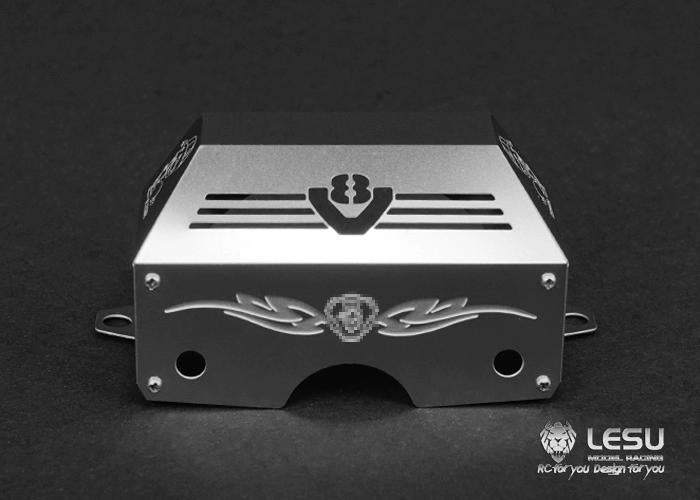 LESU 1/14 truck Tamiya tractor gearbox metal cover decoration modification accessories