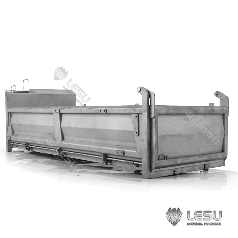 LESU 1/14 Tamiya MAN 8X8 hydraulic dump truck model modified stainless steel one-way bucket