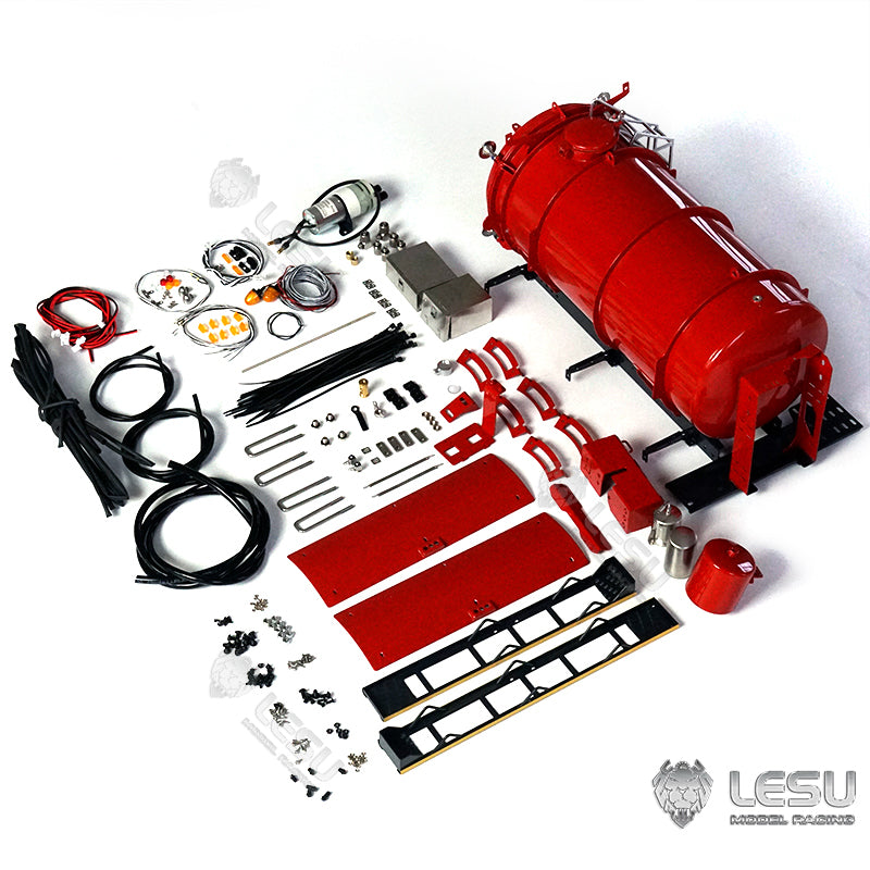 LESU 1/14 manure truck model toy simulation fixed metal vacuum tank LS-A0032