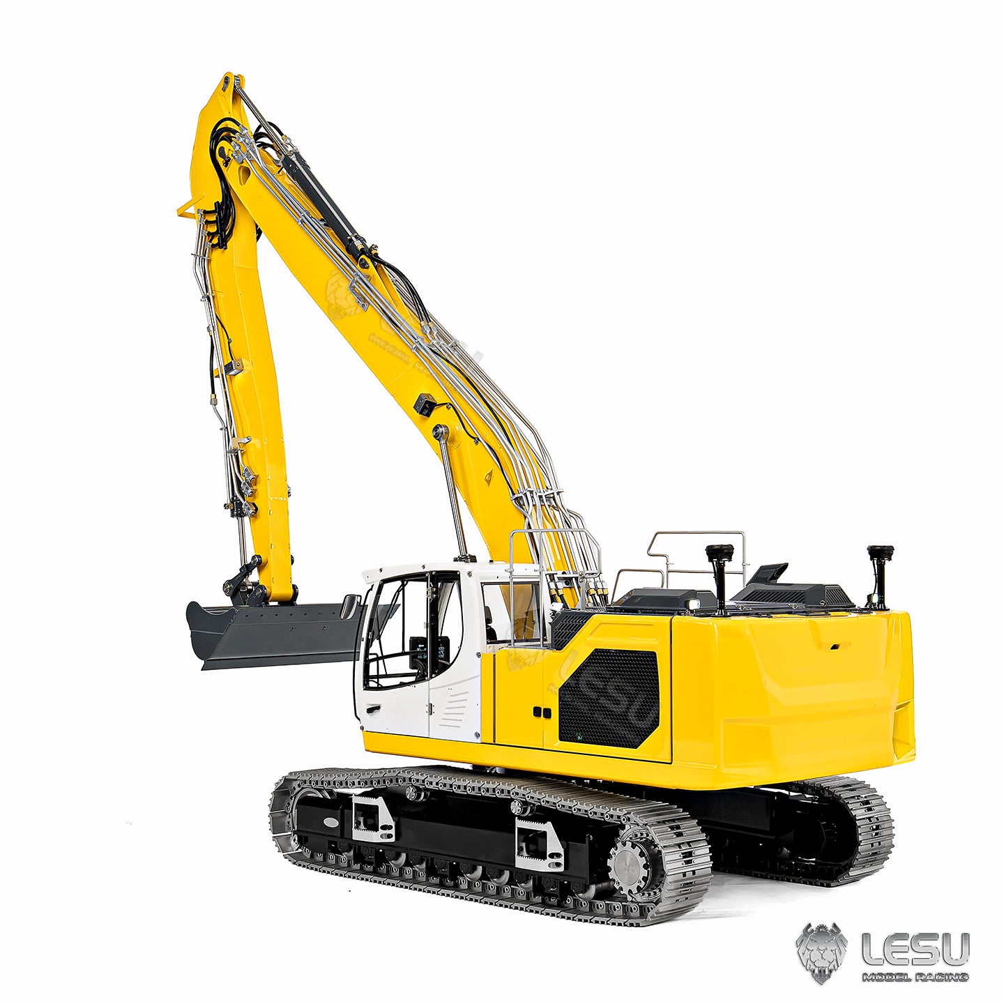 1/14 scale engineering remote-controlled hydraulic model CNC 7-way directional valve Aoue-945 long boom excavator BA-B0034