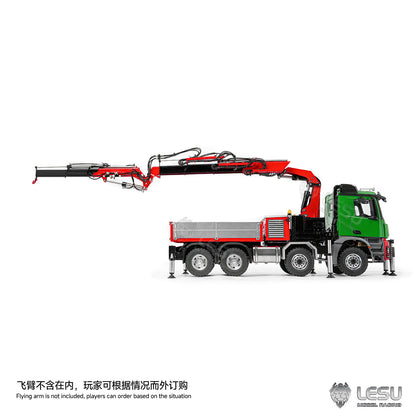 1/14 8×8 loader truck models 3348 and 3363 with truck‑mounted crane, can be fitted with LS‑Z0080 extension jib by LESU.