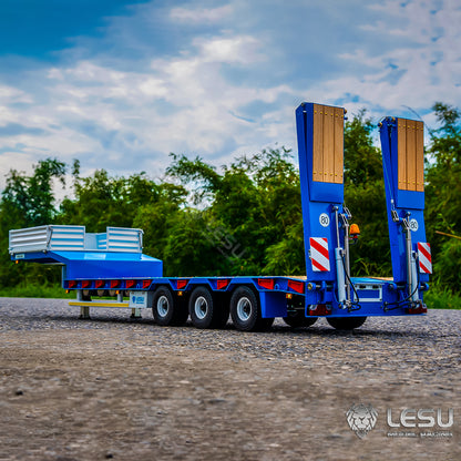 LESU 1/14 Tamiya engineering truck special semi-trailer hydraulic lift tailgate high load equipped with airbag suspension small wheel
