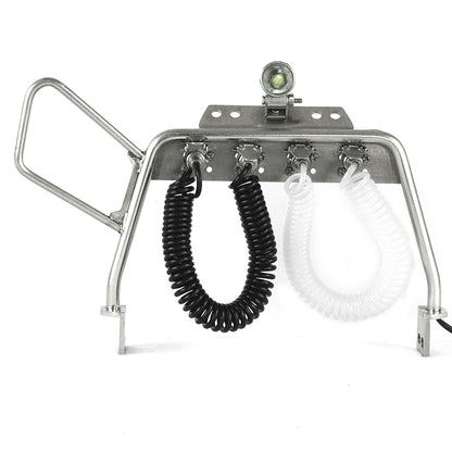 LESU1/14 truck model Tamiya tractor modification accessories simulation trachea metal wire rack with spotlight G-6135