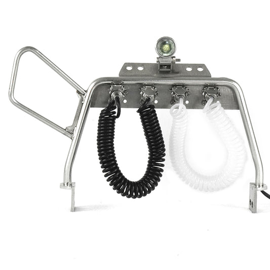 LESU1/14 truck model Tamiya tractor modification accessories simulation trachea metal wire rack with spotlight G-6135