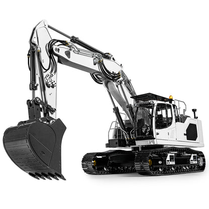 LESU 1/14 Engineering Remote Control Hydraulic Model Toy CNC 7-way Directional Valve Excavator Yellow Aoue-945 Three-section Arm