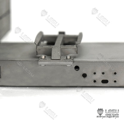 LESU 1/14 Tamiya Volvo FH16 truck model toy truck flatbed wood loaded tree cargo compartment with LED lights and winch