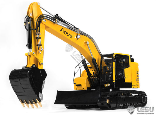 LESU 1/14 Aoue CX245 two-section boom short tail crawler excavator with front shovel 8-way valve