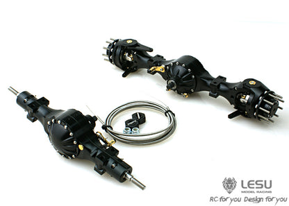 1/14 truck Tamiya tractor axle Q-911 small bridge egg series flange differential lock bridge mud head model LESU