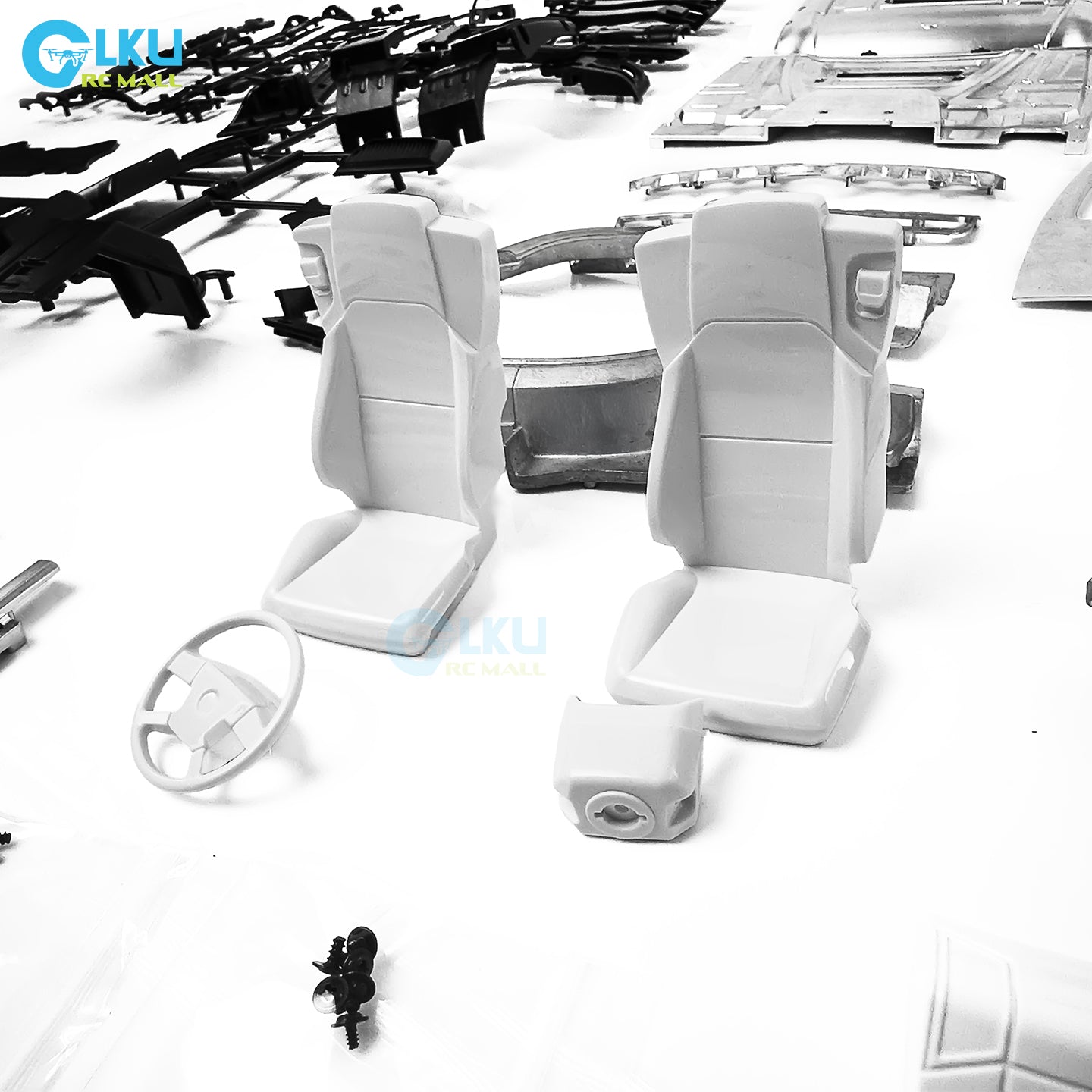 1/14 scale metal car body, Mercedes-Benz metal car body, CNC Mercedes-Benz model, MD metal.