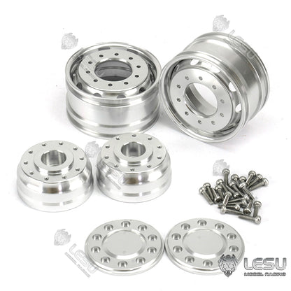 LESU 1/14 Tamiya tractor truck dump truck model aluminum alloy 10 holes front wide wheel hub W-2041