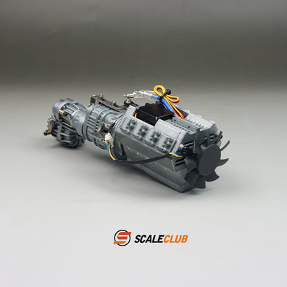 Scaleclub Metal 27T Front and Rear Differential Transfer Drive Integrated Gearbox Suitable for 1/14 RC Truck Model Toy Parts