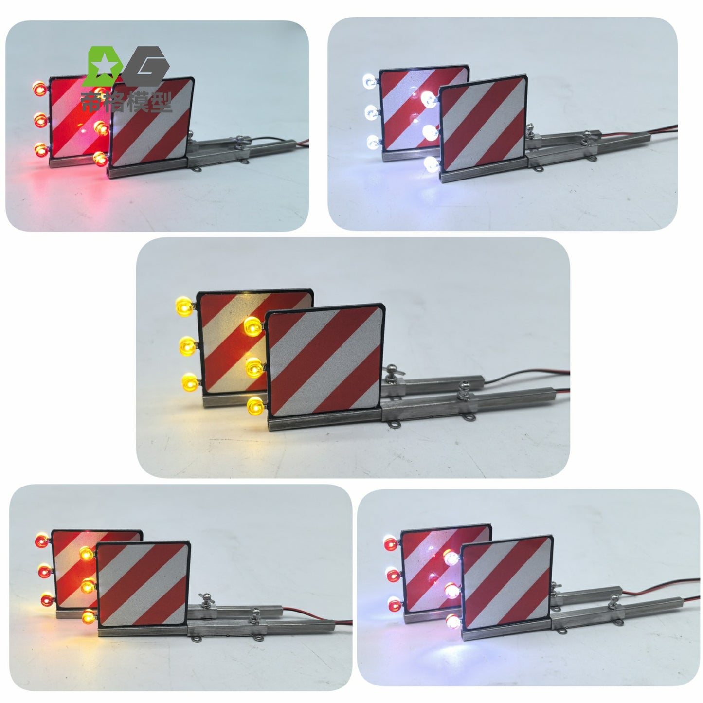 DG Model Tamiya 1/14 Tow Truck Width Indicator, Warning Sign, Trailer Light